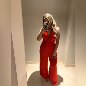 Silk Red Jumpsuit